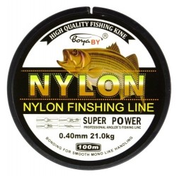 Волосінь для лову риби, BoyaBy Spirit Nylon Super Power, 100м, перетин 0,40мм